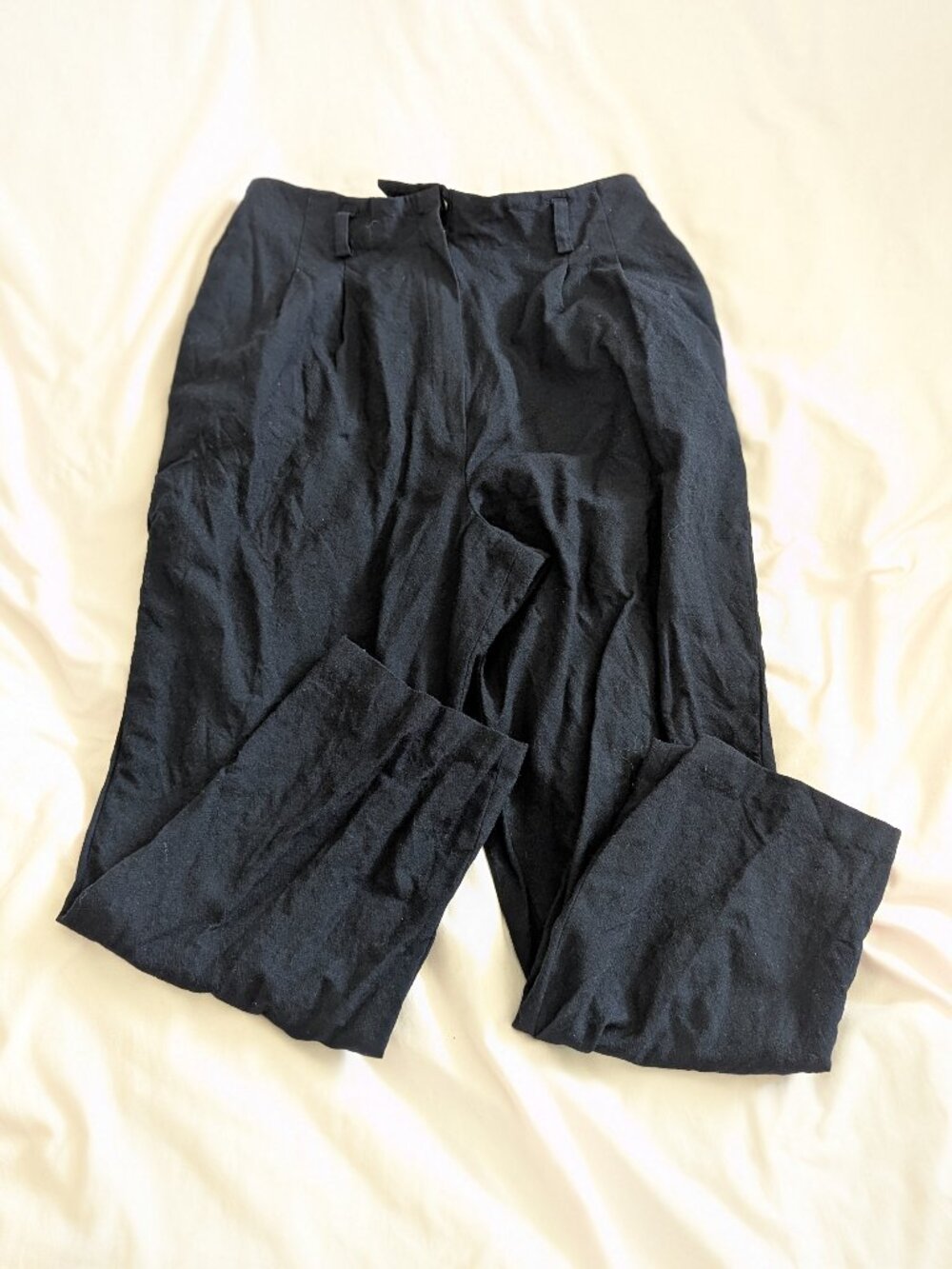 Carey Petites Black Pure Virgin Wool Pants